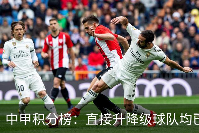 中甲积分榜：直接升降级球队均已确定；三队力求逃离保级附加赛